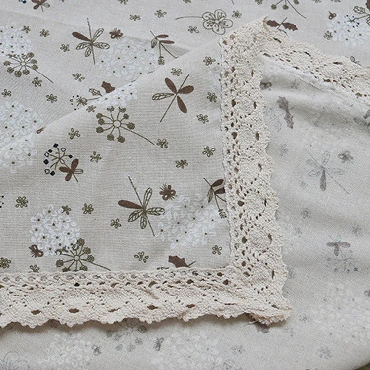 Bluejw Decorative Table Cloth Linen Lace Tablecloth Rectangular Dining Table Cover Table Cloths - Image 5